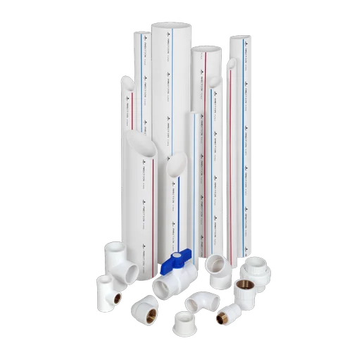 Pipe and fittings set typically joined with solvent cement