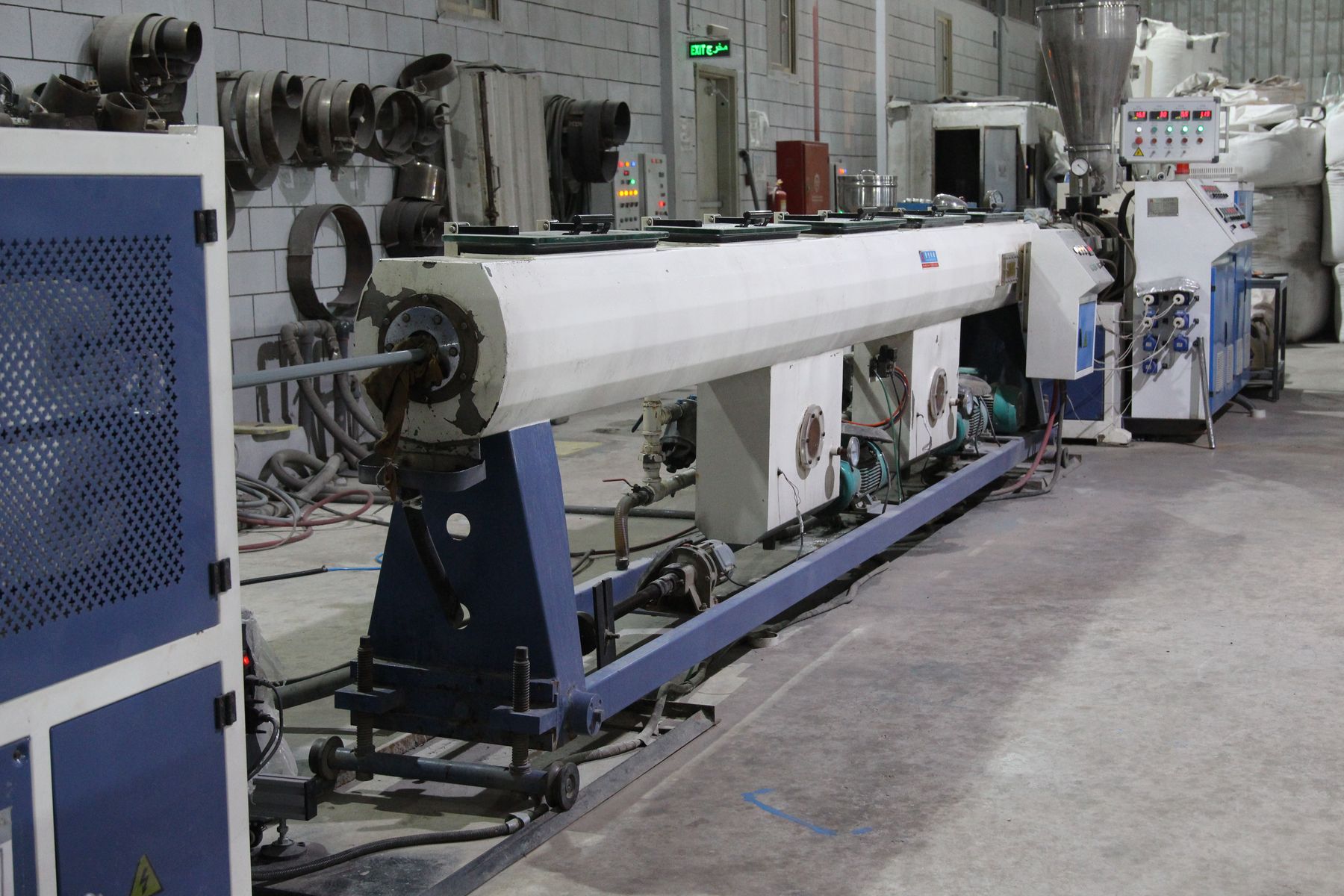 Pipe processing and finishing area
