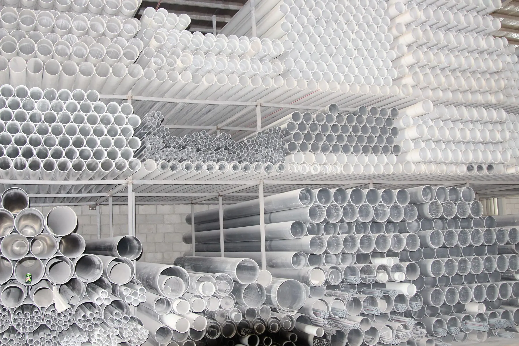 Finished pipe stock prepared for dispatch